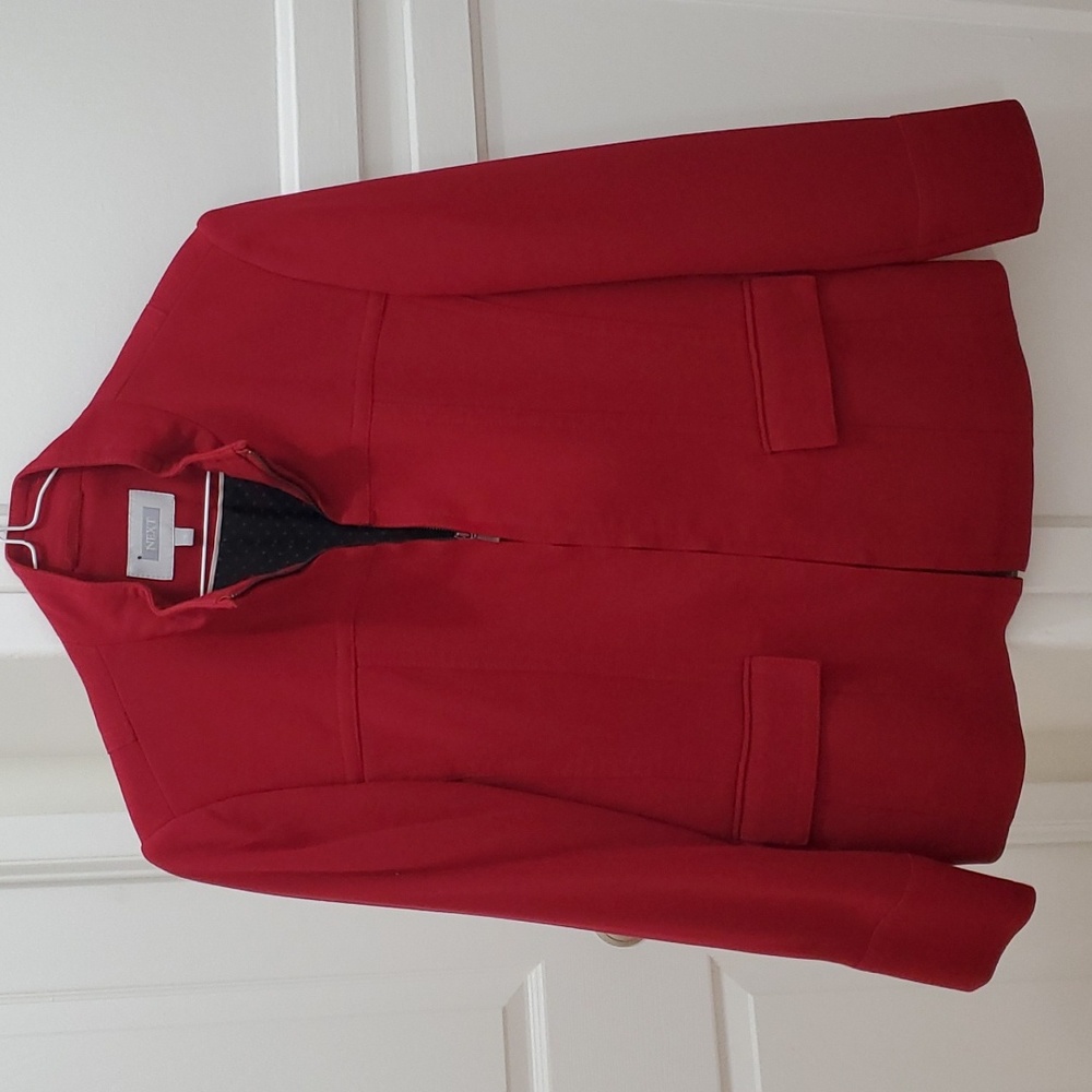 Maroon Jacket with fine stitching details